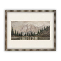 Vintage Framed Lakehouse Cabin Art #CH-301
