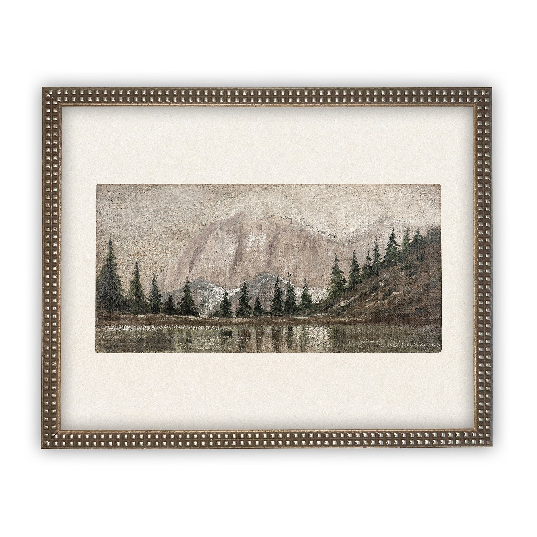 Vintage Framed Lakehouse Cabin Art #CH-301