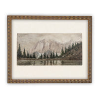 Vintage Framed Lakehouse Cabin Art #CH-301