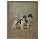 Vintage Framed Canvas Art  // Framed Vintage Print // Vintage Painting // Vintage Dog Art// Boys Room or Nursery print //#A-106