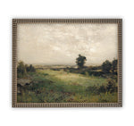 Vintage Framed Canvas Art  // Framed Vintage Print // Vintage Painting // Vintage Green Landscape // Farmhouse print //#LAN-146