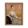 Vintage Framed Canvas Art  // Framed Vintage Print // Vintage Painting // Portrait of a Woman // European Art  //#P-505