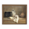 Vintage Framed Canvas Art  // Framed Vintage Print // Vintage Painting // Vintage Kitchen Still Life // Farmhouse print //#ST-607