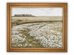 Vintage Framed Canvas Art  // Framed Vintage Print // Vintage Painting // Vintage Landscape Meadow // Spring Farmhouse print //#LAN-171