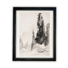 Vintage Framed Canvas Art  // Framed Vintage Print // Vintage Painting // Black White Tree Sketch // Minimalist Art //#LAN-161