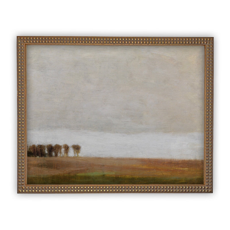 Vintage Framed Canvas Art  // Framed Vintage Print // Vintage Painting // Vintage Fall Landscape Art// Farmhouse print //#LAN-120