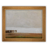 Vintage Framed Canvas Art  // Framed Vintage Print // Vintage Painting // Vintage Fall Landscape Art// Farmhouse print //#LAN-120