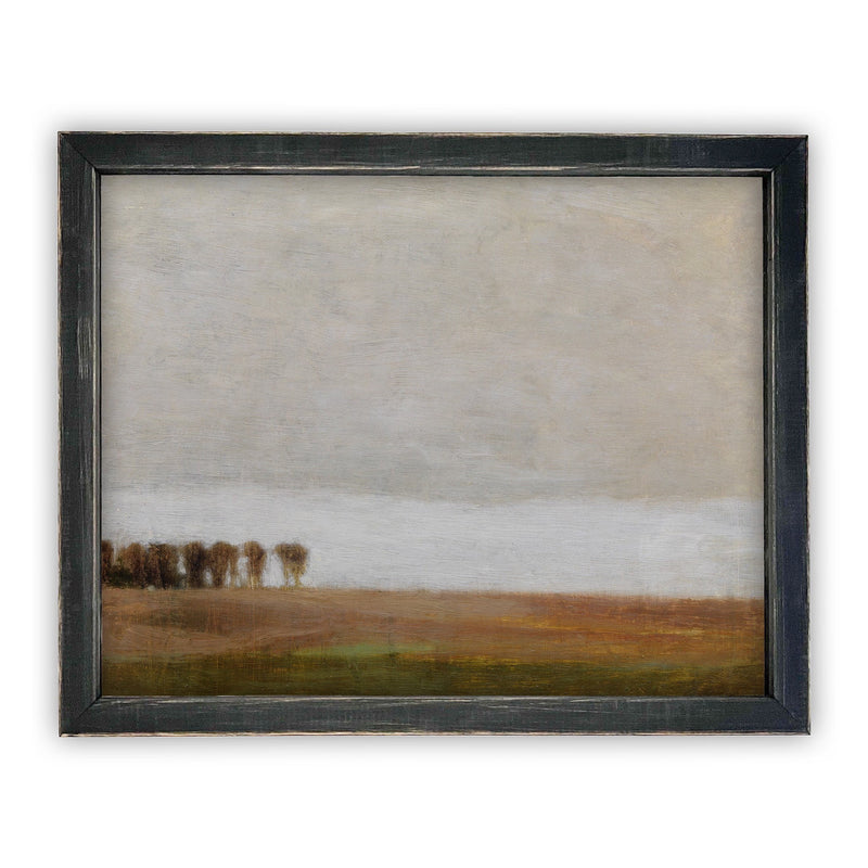 Vintage Framed Canvas Art  // Framed Vintage Print // Vintage Painting // Vintage Fall Landscape Art// Farmhouse print //#LAN-120