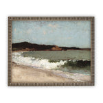 Vintage Framed Canvas Art  // Framed Vintage Print // Vintage Painting // Beach House Seascape Coastal Art// #LAN-155