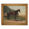 Vintage Framed Canvas Art  // Framed Vintage Print // Vintage Painting // Horse Equestrian Art // Farmhouse print //#A-122