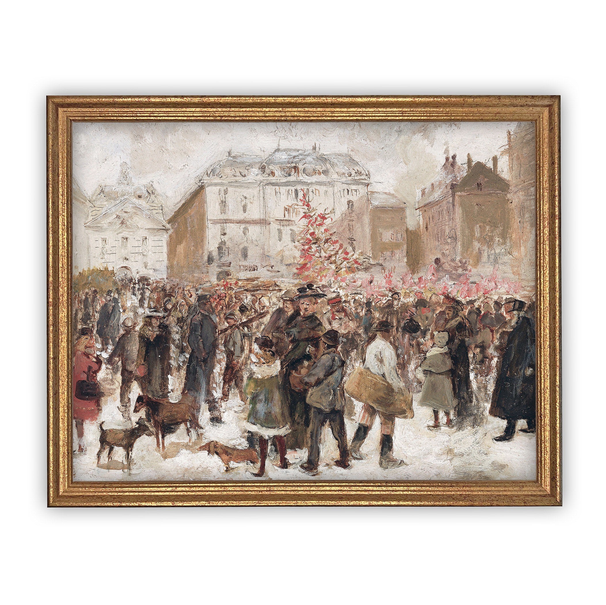 Vintage Framed Canvas Art #CH-313