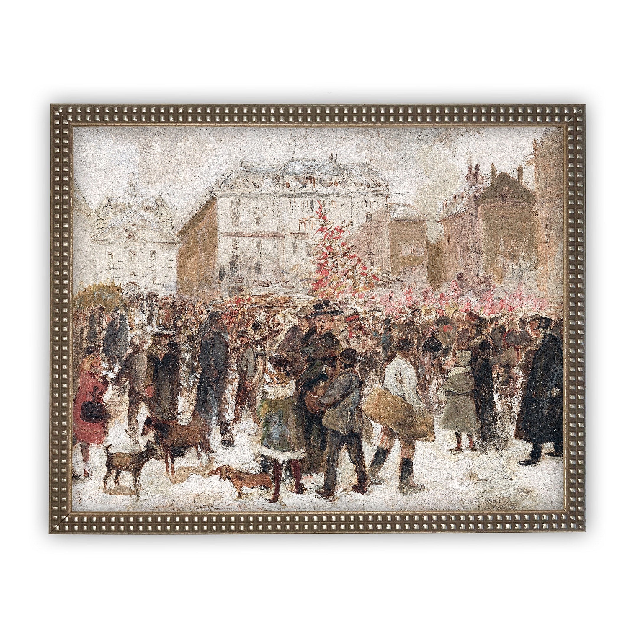 Vintage Framed Canvas Art #CH-313