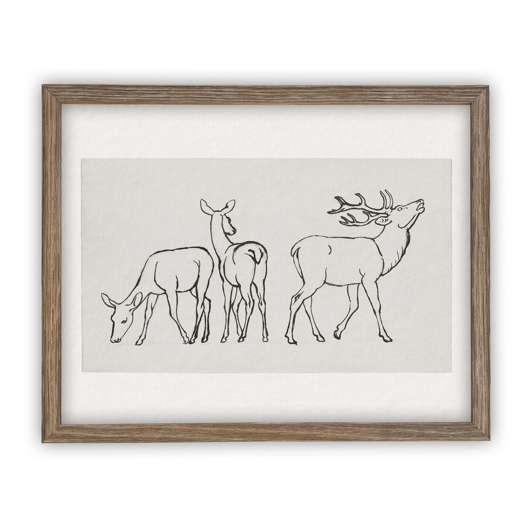 Vintage Framed Canvas Art #CH-310