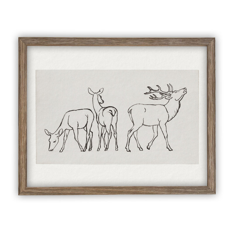 Vintage Framed Canvas Art #CH-310