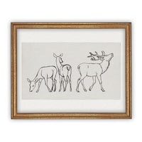 Vintage Framed Canvas Art #CH-310