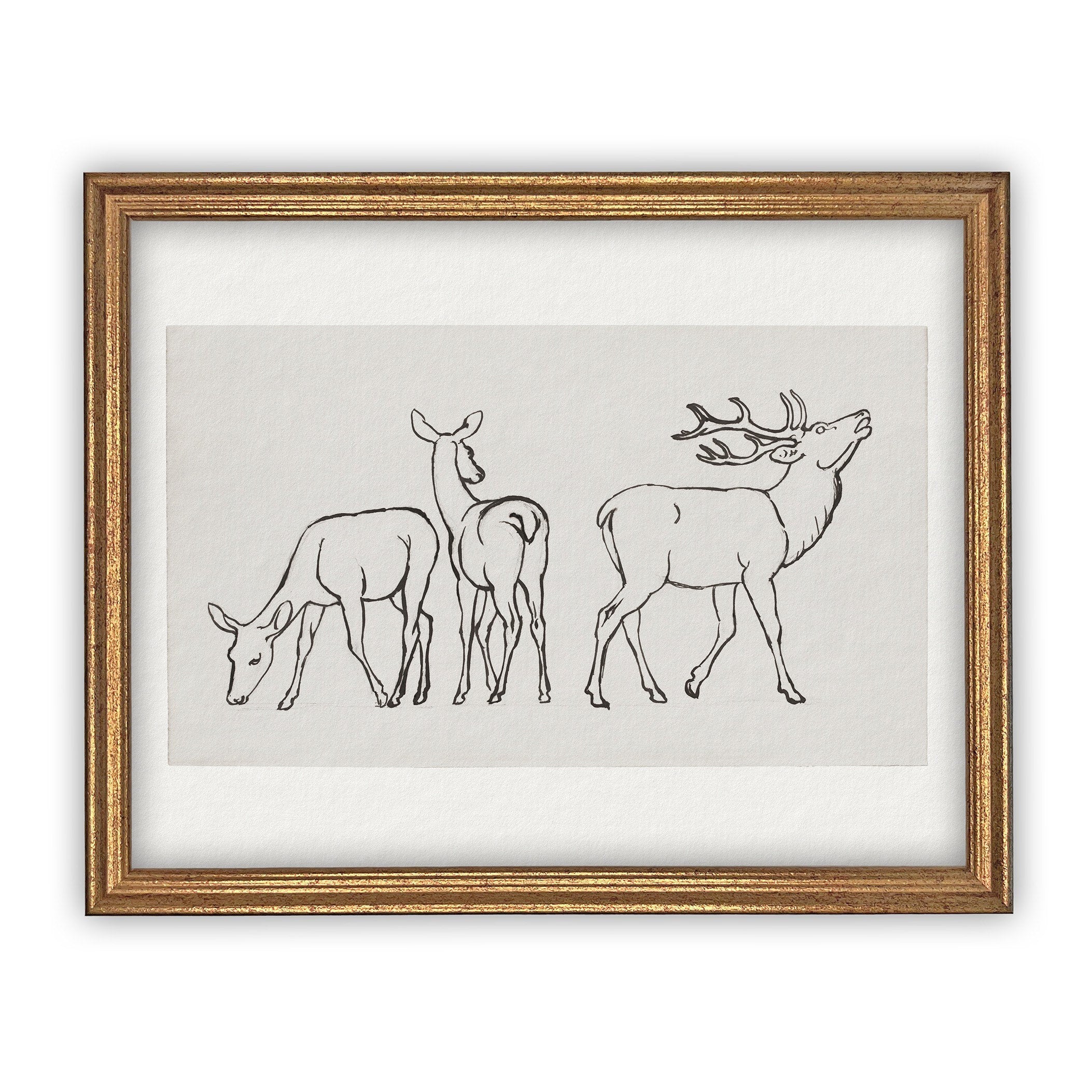 Vintage Framed Canvas Art #CH-310