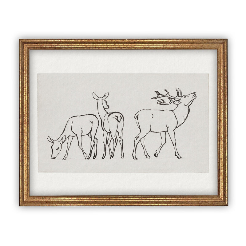 Vintage Framed Canvas Art #CH-310