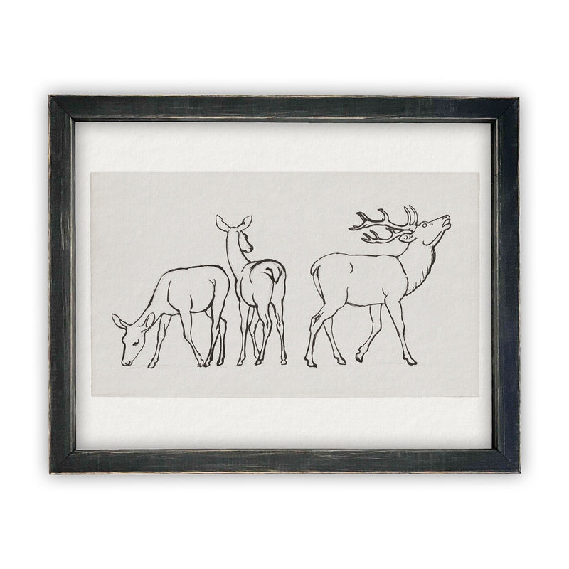 Vintage Framed Canvas Art #CH-310