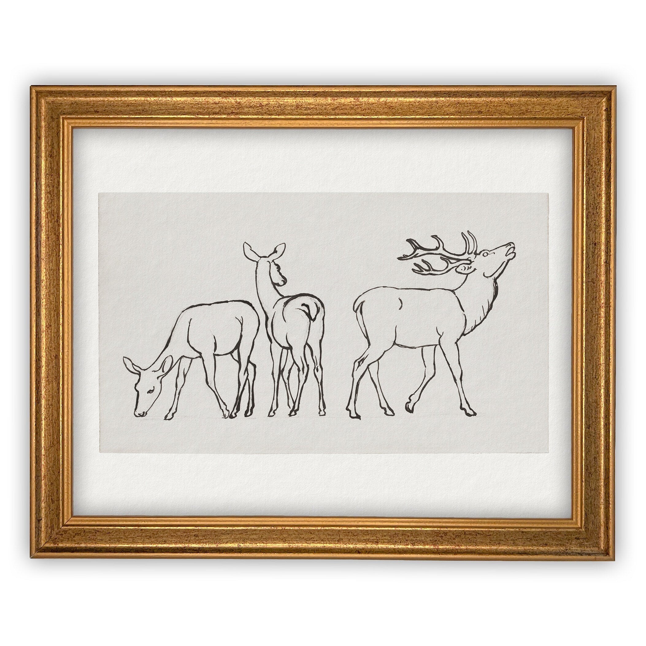 Vintage Framed Canvas Art #CH-310