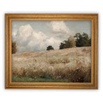 Vintage Framed Canvas Art  // Framed Vintage Print // Vintage Painting // Vintage Landscape Meadow // Farmhouse print //#LAN-170