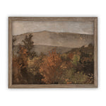 Vintage Framed Canvas Art  // Framed Vintage Print // Vintage Oil Painting // Fall Autumn Landscape // Farmhouse print // #LAN-191