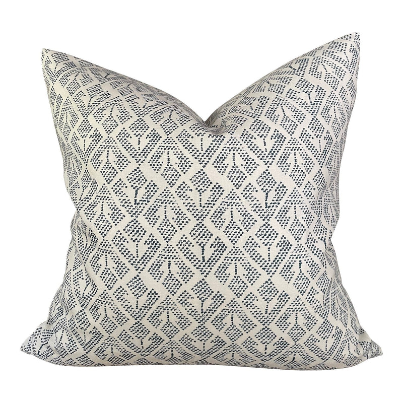 READY TO SHIP 20X20 Designer Pillows Carolina Irving &#39;Patmos&#39; in Pillow in Indigo // Blue Designer Pillow Cover // Boutique Pillow Covers