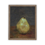 Vintage Framed Canvas Art // Framed Vintage Pear Art // Vintage Fruit Oil Painting // Still Life Kitchen Painting // Farmhouse Art //#ST-615