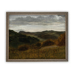 Vintage Framed Canvas Art // Framed Vintage Print // Vintage Oil Painting // Fall Winter Landscape // Farmhouse print //#LAN-129