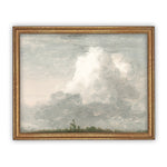 Vintage Framed Canvas Art // Framed Vintage Print // Vintage Painting // Cloud Study Landscape // Farmhouse print //#LAN-200