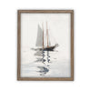 Vintage Framed Canvas Art // Framed Vintage Print // Vintage Sailboat Painting // Boating Art // Beach House Print //#LAN-202