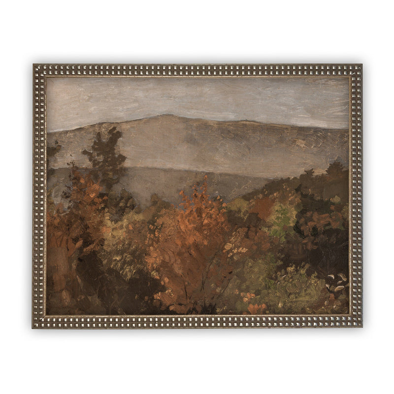 Vintage Framed Canvas Art  // Framed Vintage Print // Vintage Oil Painting // Fall Autumn Landscape // Farmhouse print // #LAN-191