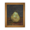 Vintage Framed Canvas Art // Framed Vintage Pear Art // Vintage Fruit Oil Painting // Still Life Kitchen Painting // Farmhouse Art //#ST-615