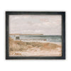 Vintage Framed Canvas Art // Framed Vintage Print // Vintage Oil Painting // Coastal Beach Art // Beach House Print //#LAN-199