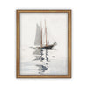 Vintage Framed Canvas Art // Framed Vintage Print // Vintage Sailboat Painting // Boating Art // Beach House Print //#LAN-202