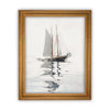 Vintage Framed Canvas Art // Framed Vintage Print // Vintage Sailboat Painting // Boating Art // Beach House Print //#LAN-202