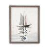 Vintage Framed Canvas Art // Framed Vintage Print // Vintage Sailboat Painting // Boating Art // Beach House Print //#LAN-202