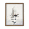 Vintage Framed Canvas Art // Framed Vintage Print // Vintage Sailboat Painting // Boating Art // Beach House Print //#LAN-202